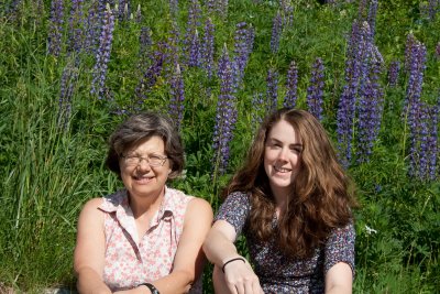 My girls in the Lupines