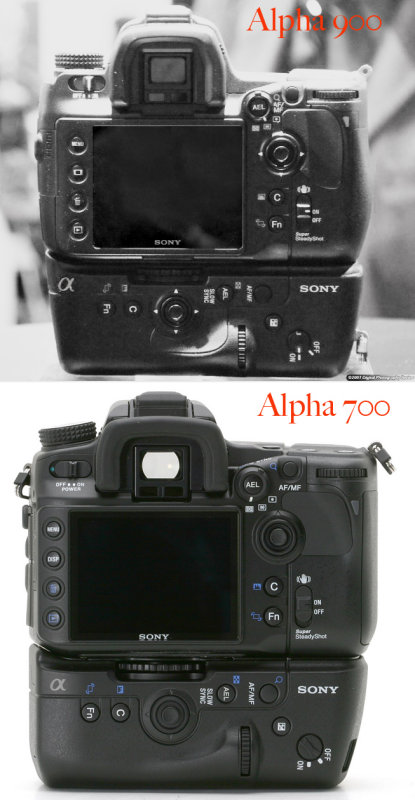Alpha900 Vs Alpha 700 Back