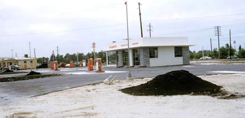 1954 - new Atlantic gas station in the northeast corner of LeJeune Road and South Dixie Highway (US 1)