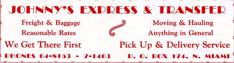 1952 - Johnnys Express and Transfer