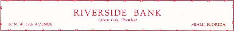 1952 - Riverside Bank