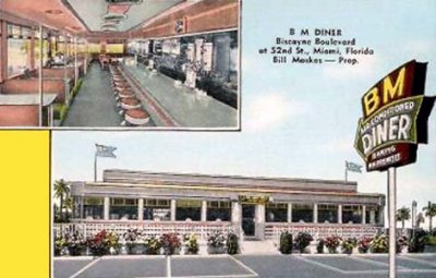 1930's - the B M Diner on Biscayne Boulevard and NE 52nd Street, Miami