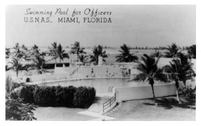1940s - the Officers swimming pool at Naval Air Station Miami
