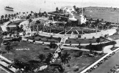 1935 - the southern portion of the filled in Bayfront Park on Biscayne Bay, downtown Miami