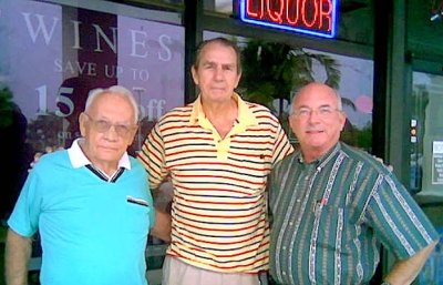 October 2008 - retired long-time Hialeah High School coaches Mike Feduniak and Chuck Mrazovich with Eric Olson