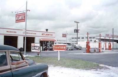 1954 - Atlantic gas station in the southeast corner of NW 36 Street and LeJeune Road, Miami