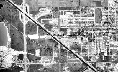 1963 - aerial view of Hialeah Speedway in Hialeah and Palmetto Speedway in Medley