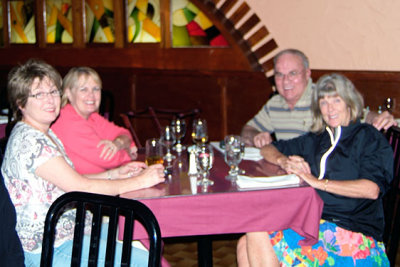 October 2008 - Linda Mitchell Grother, Karen and Don Boyd, and Brenda at El Segundo Viajante in Hialeah