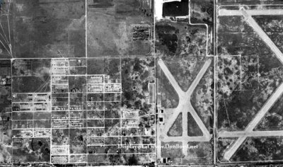 1952 - aerial view of north Hialeah, Amelia Earhart Field and Master's Field