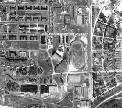 1952 - an aerial image of the former Opa-locka Speedway owned by Joseph F. Reitano, his brother Pete (Vito) and L. N. Dod
