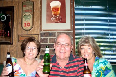 October 2008 - Linda Mitchell Grother, Don and Brenda at the last Lums restaurant