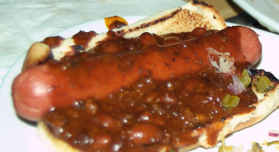 2008 - a great chili dog at the last Lums restaurant, in Davie, Florida