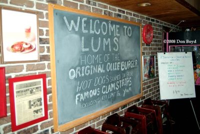 2008 - the entrance to the last Lums restaurant, in Davie, Florida