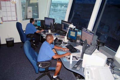 2008 - ______ and Greg Robinson at work in the D-Tower at MIA