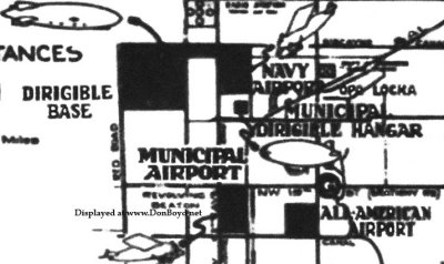 1930s - Miami Municipal Airport and All-American Airport depicted on Miami Air Guide
