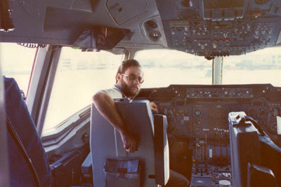 Early 1980's - Don Boyd in the captain's seat of CP Air DC10-30 C-GCPI Empress of Honolulu at Miami International Airport