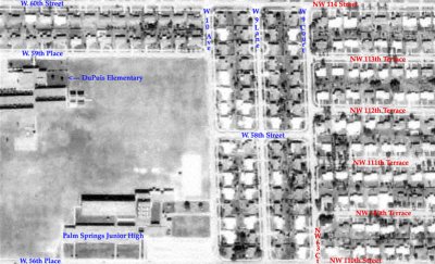 1963 - my old Palm Springs neighborhood, W 56th Place to W 60th Street