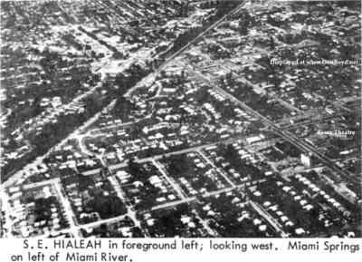 Early 1964 - the southeast section of Hialeah including Deer Park and Miami Springs on the left