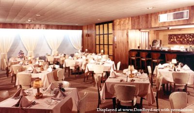 Early 1960s - the upstairs private dining room at the Sorrento Restaurant on SW 8th Street in Miami