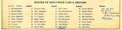1960's - Southern Mini Stock Racing Association drivers