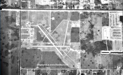 1963 - aerial view of the original Tamiami Airport on the Tamiami Trail (US 41) in Dade County