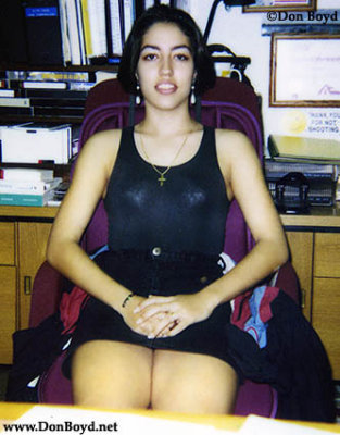 1996 - Massiel Oliveros sitting at my desk