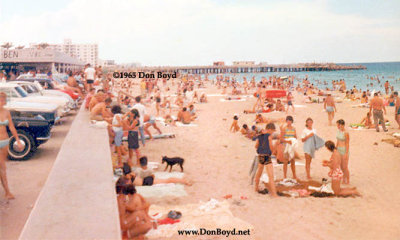 1966 - the original South Beach with golden sand between the fishing pier and the Government Cut north jetty