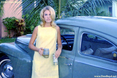 1967 - Jacqueline Jackie Zimmerman and my Volvo 444