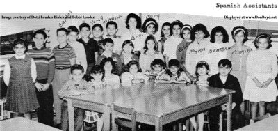 1963 - closeup of the DuPuis Elementary Spanish Assistants