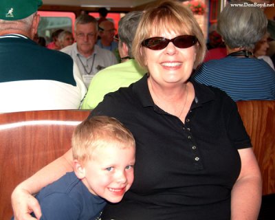 July 2009 - Kyler with his grandma Karen C. Boyd on the cog train going up Pike's Peak