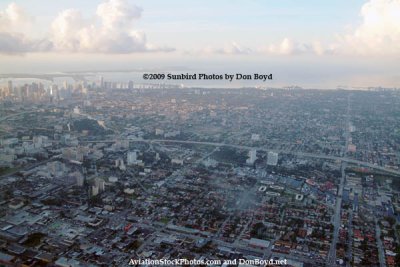 2009 - aerial sunrise view of Miami