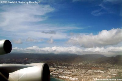 Climbing out from HNL onboard Northwest Airlines B747-451 N664US flight 802 to Atlanta