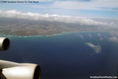 2009 - the northeast corner of Oahu from Northwest Airlines flight 802 B747-451 N664US