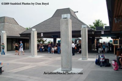 The open air inter-island terminal at Kona International Airport