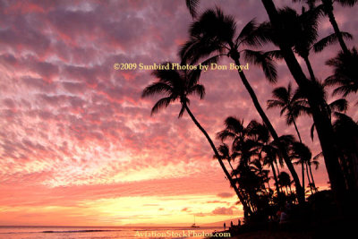 2009 - a magnificent sunset at the Hyatt Regency on Kaanapali Beach, Maui