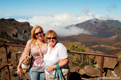 2009 - Donna and Karen at Haleakala, also known as the East Maui Volcano