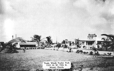 1950's - the Tradewinds Trailer Park at 1921 NW 79th Street, Miami