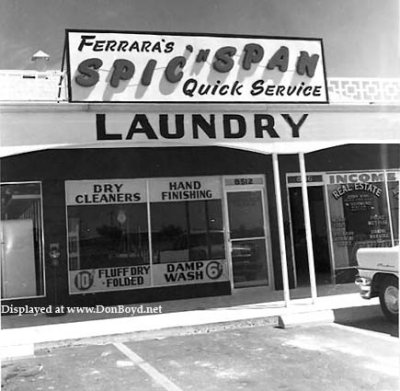 1957 - Ferrara's Spic 'n Span Quick Service Laundry at 8512 NW 7th Avenue, Miami