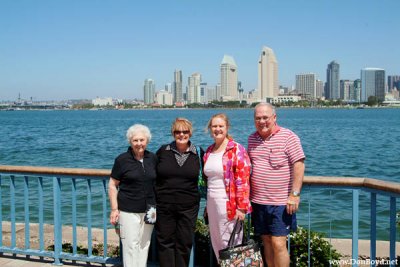 September 2009 - Esther Criswell, Karen, Wendy Criswell and Don Boyd with downtown San Diego in the background