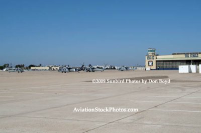 Helicopters and hangar at Naval Air Station North Island military stock photo #3032