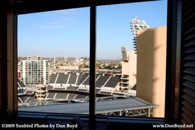 The view of Petco Park at San Diego from our suite at the Omni Hotel stock photo #3001