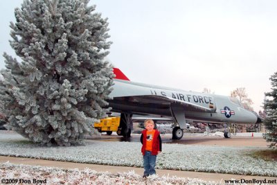 October 2009 - Kyler with Convair F-106A Delta Dart #AF59-0134 at the Peterson Air & Space Museum