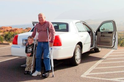 October - Kyler with Grandpa Boyd at Garden of the Gods