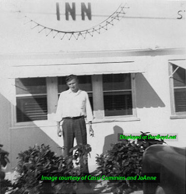 1940's or 50's - Jack Larry Daughtrey in front of the Bottle Cap Inn on NW 119th Street, Miami