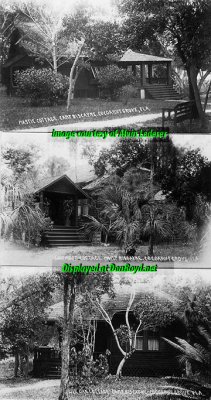 1920's - top to bottom:  the Mastic Cottage, the Baywood Cottage and the Live Oak Cottage at Camp Biscayne in Cocoanut Grove