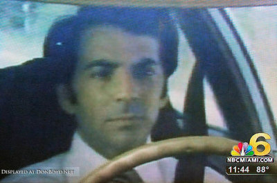 2010 - an old shot from the 1970's of WTVJ's Bob Mayer test driving a car