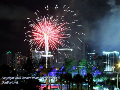 2010 - July 4th fireworks at Bayfront Park, downtown Miami