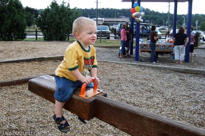 July 2007 - Kyler on the see-saw at Palmer Park