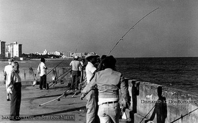 Early 1970's - the end of the fishing pier at Pier Park on South Beach