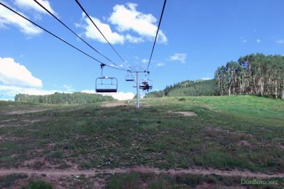 Going up the ski lift at Crested Butte Mountain Resort to Justin and Erica's wedding (2638)